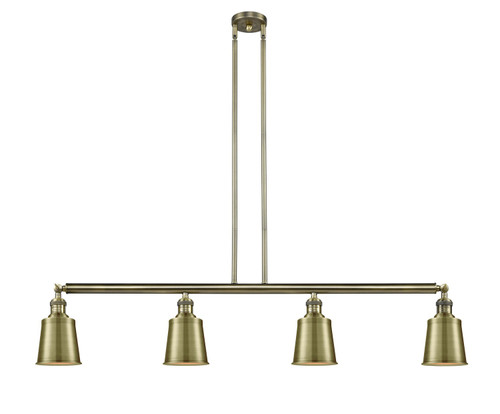 Innovations - 214-AB-M9-AB - Four Light Island Pendant - Franklin Restoration - Antique Brass