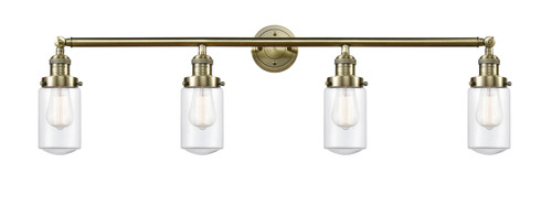 Innovations - 215-AB-G312 - Four Light Bath Vanity - Franklin Restoration - Antique Brass