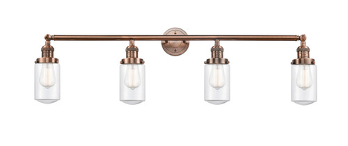 Innovations - 215-AC-G312 - Four Light Bath Vanity - Franklin Restoration - Antique Copper