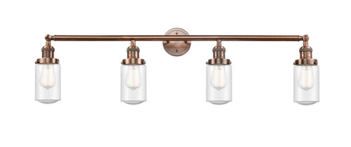 Innovations - 215-AC-G314 - Four Light Bath Vanity - Franklin Restoration - Antique Copper