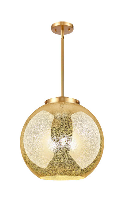 Innovations - 221-3S-SG-G128-16 - Three Light Pendant - Essex - Satin Gold