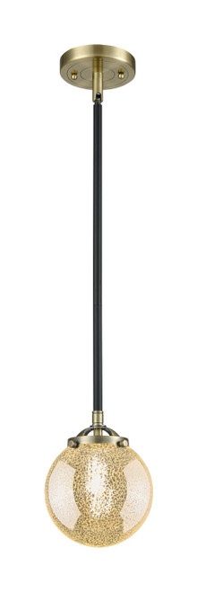 Innovations - 284-1S-BAB-G208-6 - One Light Mini Pendant - Nouveau - Black Antique Brass