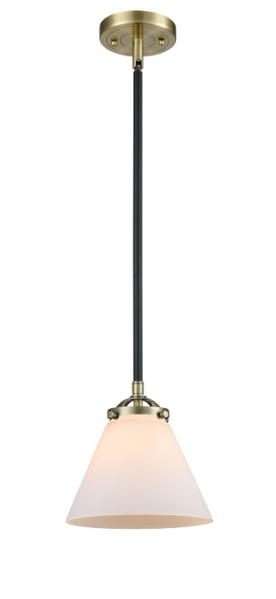 manufacturer_finish:Black Antique Brass|manufacturer_glass:Cased Matte White Large Cone|light_output:220.00lm|color_temperature:2200K|cri:99