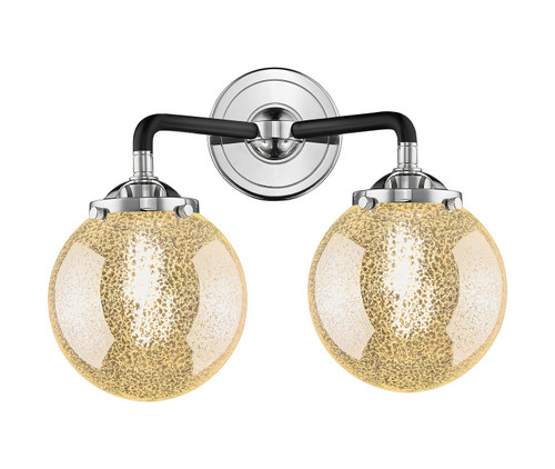 Innovations - 284-2W-BPN-G208-6 - Two Light Bath Vanity - Nouveau - Black Polished Nickel