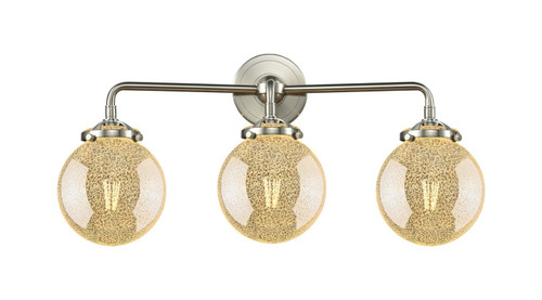 Innovations - 284-3W-SN-G208-6 - Three Light Bath Vanity - Nouveau - Brushed Satin Nickel
