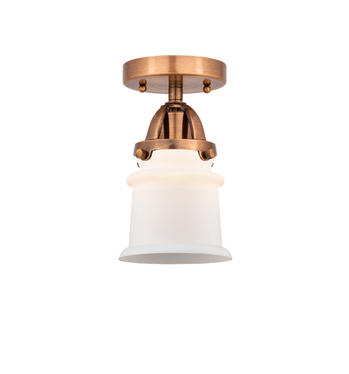 manufacturer_finish:Antique Copper|manufacturer_glass:Cased Matte White Small Canton|light_output:220.00lm|color_temperature:2200K|cri:99