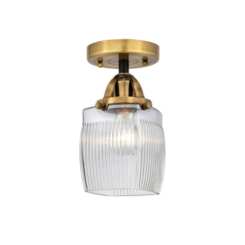 Innovations - 288-1C-BAB-G302 - One Light Semi-Flush Mount - Nouveau 2 - Black Antique Brass