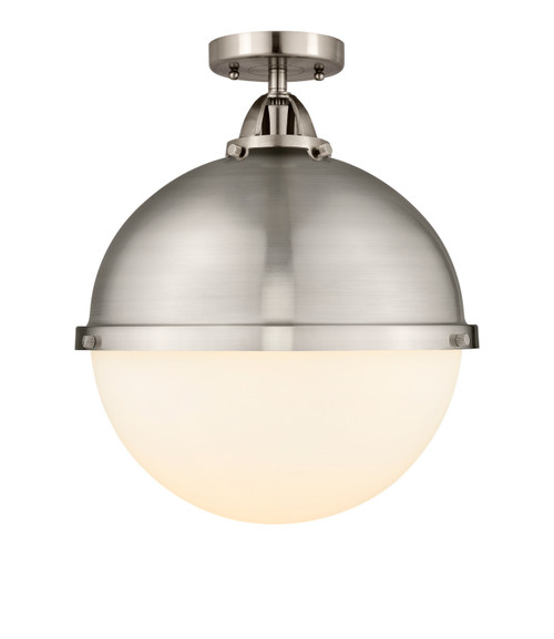 Innovations - 288-1C-SN-HFS-121-SN - One Light Semi-Flush Mount - Nouveau 2 - Brushed Satin Nickel