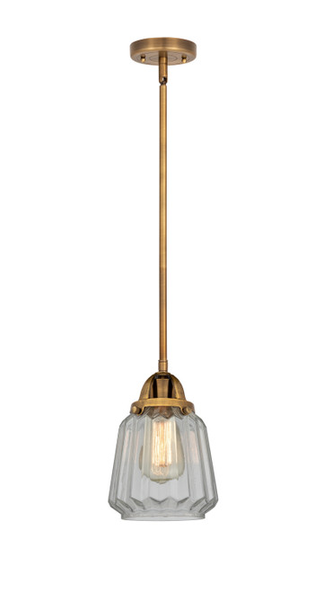 manufacturer_finish:Brushed Brass|manufacturer_glass:Clear Chatham|light_output:220.00lm|color_temperature:2200K|cri:99
