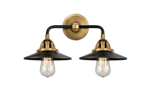 Innovations - 288-2W-BAB-M6-BK - Two Light Bath Vanity - Nouveau 2 - Black Antique Brass