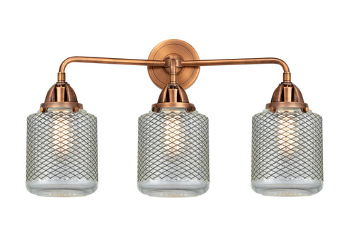 Innovations - 288-3W-AC-G262 - Three Light Bath Vanity - Nouveau 2 - Antique Copper