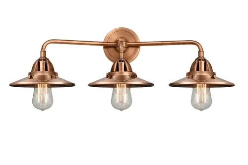 Innovations - 288-3W-AC-M3-AC-LED - LED Bath Vanity - Nouveau 2 - Antique Copper