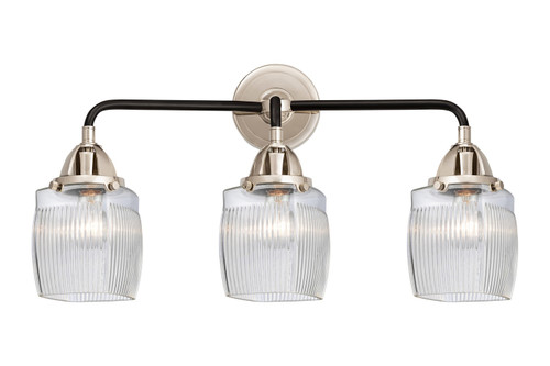 Innovations - 288-3W-BPN-G302 - Three Light Bath Vanity - Nouveau 2 - Black Polished Nickel