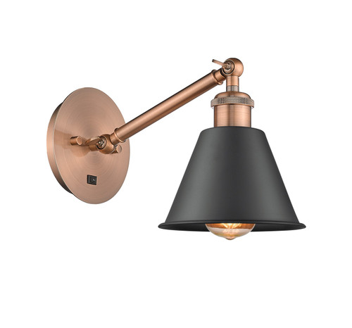 Innovations - 317-1W-AC-M8-BK - One Light Wall Sconce - Ballston - Antique Copper