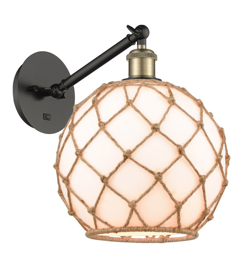 Innovations - 317-1W-BAB-G121-10RB - One Light Wall Sconce - Ballston - Black Antique Brass