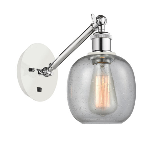 Innovations - 317-1W-WPC-G104 - One Light Wall Sconce - Ballston - White Polished Chrome