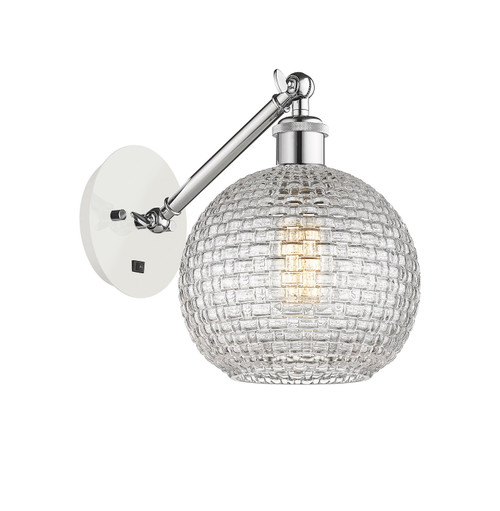 Innovations - 317-1W-WPC-G122C-8CL - One Light Wall Sconce - Ballston - White Polished Chrome