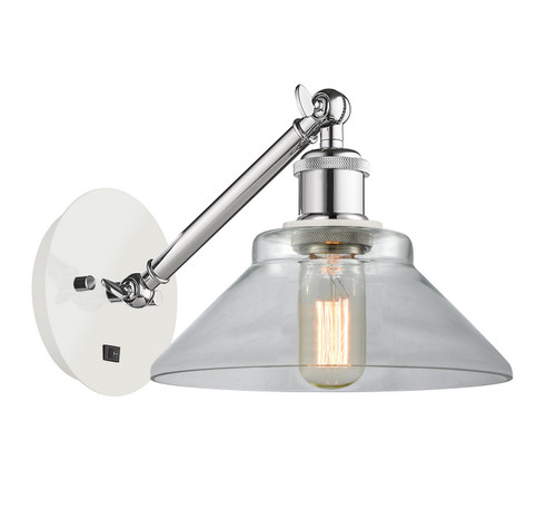 Innovations - 317-1W-WPC-G132 - One Light Wall Sconce - Ballston - White Polished Chrome