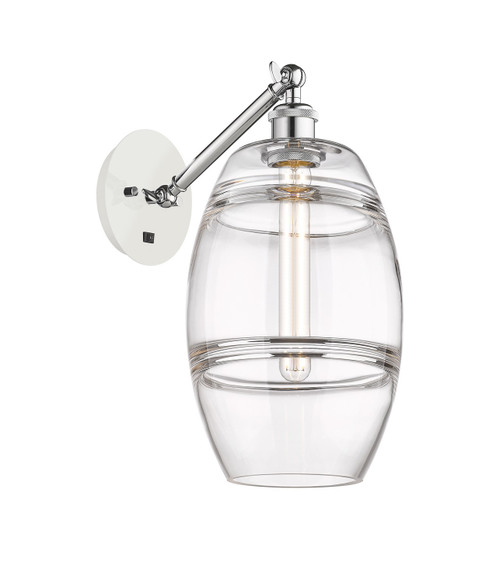 Innovations - 317-1W-WPC-G557-8CL - One Light Wall Sconce - Ballston - White Polished Chrome