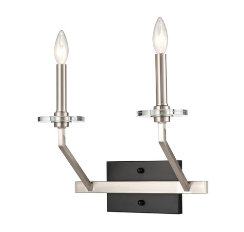 Innovations - 331-2W-BSN - Two Light Wall Sconce - Raleigh - Black Satin Nickel