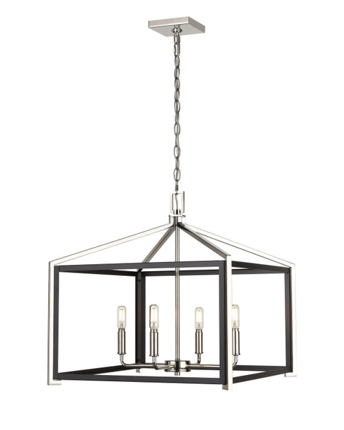 Innovations - 376-4CR-BPN-20 - LED Pendant - Downtown Urban - Black Polished Nickel