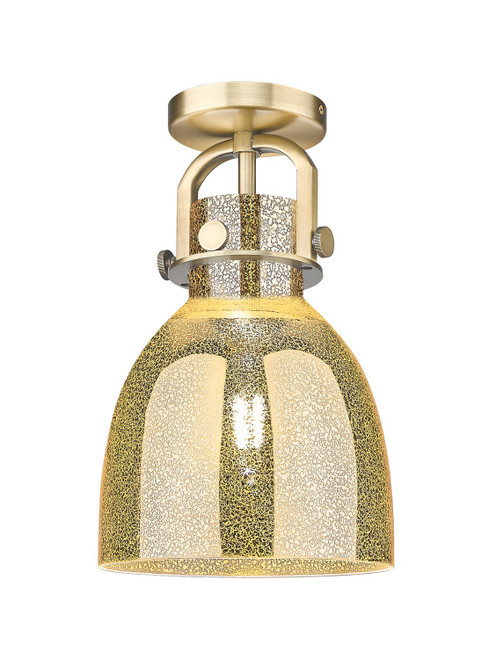 Innovations - 410-1F-BB-G412-8ME - One Light Semi-Flush Mount - Downtown Urban - Brushed Brass