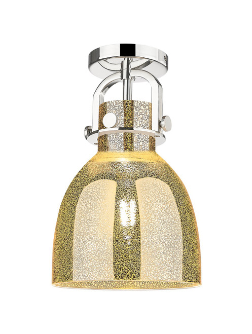 Innovations - 410-1F-PN-G412-8ME - One Light Semi-Flush Mount - Downtown Urban - Polished Nickel
