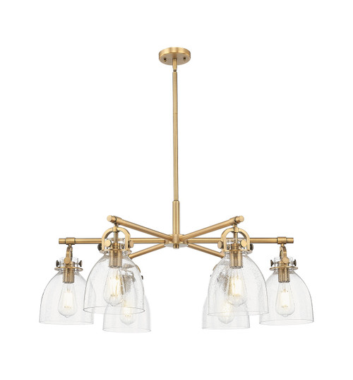 Innovations - 410-6CR-BB-G412-7SDY - Six Light Chandelier - Downtown Urban - Brushed Brass