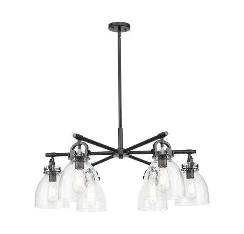 Innovations - 410-6CR-BK-G412-7SDY - Six Light Chandelier - Downtown Urban - Matte Black