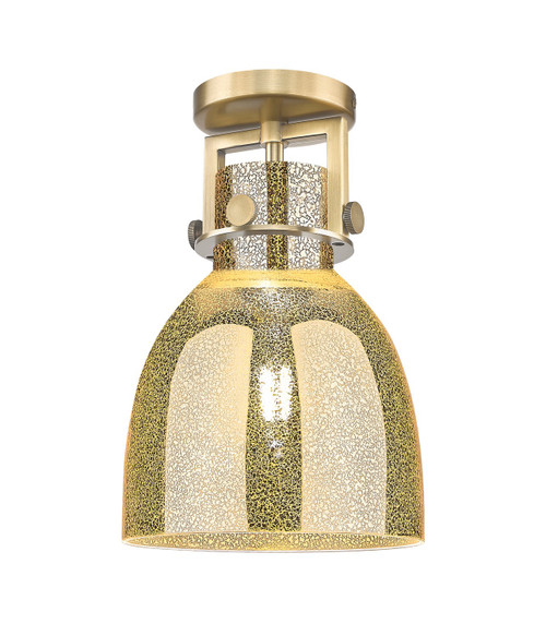 Innovations - 411-1F-BB-G412-8ME - One Light Semi-Flush Mount - Downtown Urban - Brushed Brass