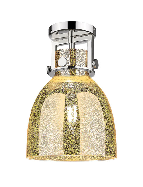 Innovations - 411-1F-PN-G412-8ME - One Light Semi-Flush Mount - Downtown Urban - Polished Nickel
