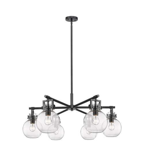 Innovations - 411-6CR-BK-G410-7CL - Six Light Chandelier - Downtown Urban - Matte Black