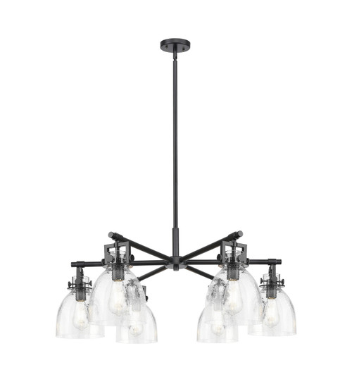 Innovations - 411-6CR-BK-G412-7SDY - Six Light Chandelier - Downtown Urban - Matte Black