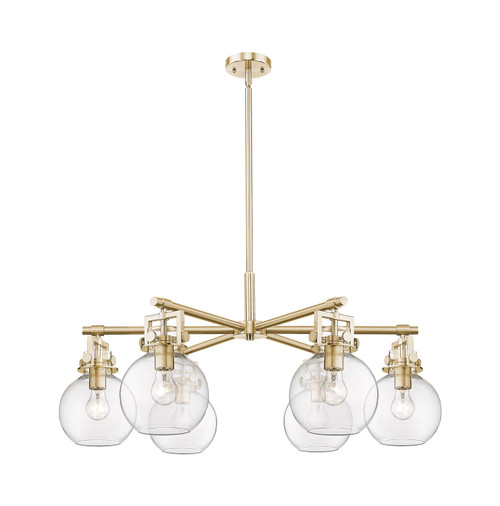 Innovations - 411-6CR-CB-G410-7CL - Six Light Chandelier - Downtown Urban - Champagne Bronze