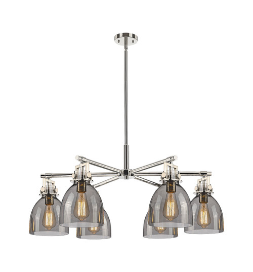 Innovations - 411-6CR-PN-G412-7SM - Six Light Chandelier - Downtown Urban - Polished Nickel
