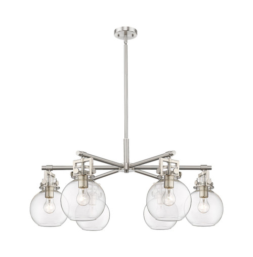 Innovations - 411-6CR-SN-G410-7CL - Six Light Chandelier - Downtown Urban - Satin Nickel