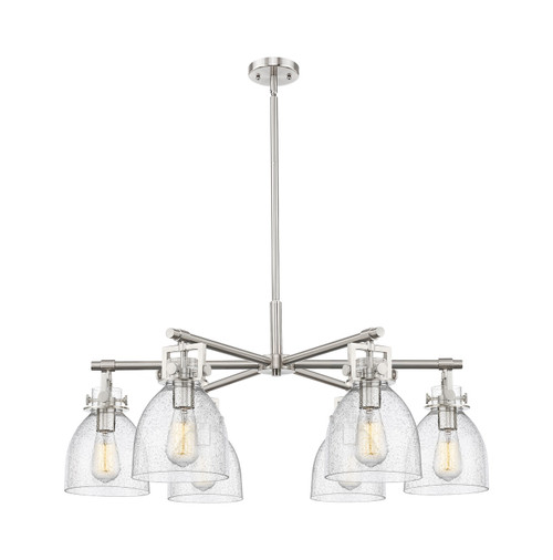 Innovations - 411-6CR-SN-G412-7SDY - Six Light Chandelier - Downtown Urban - Satin Nickel