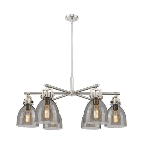 Innovations - 411-6CR-SN-G412-7SM - Six Light Chandelier - Downtown Urban - Satin Nickel