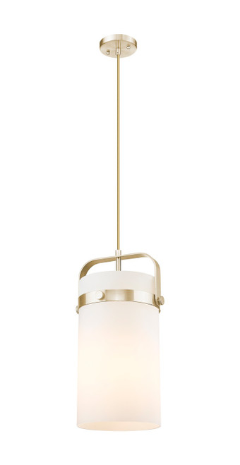 Innovations - 413-1PM-CB-G413-1S-8WH - One Light Mini Pendant - Downtown Urban - Champagne Bronze