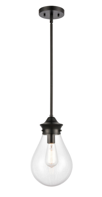 Innovations - 414-1S-BK-8CL-LED - One Light Mini Pendant - Matte Black