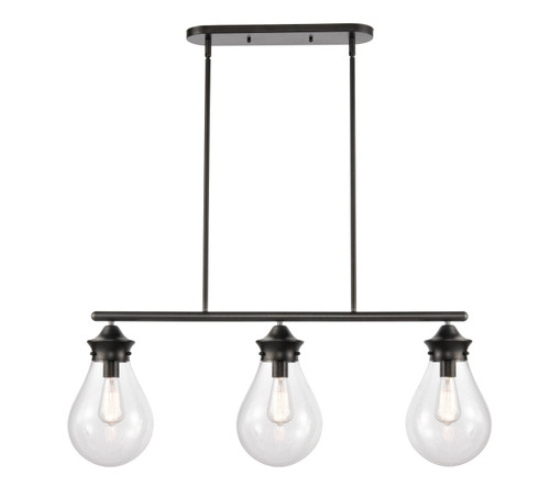 Innovations - 414-3I-BK-G4142-8 - Three Light Island Pendant - Matte Black