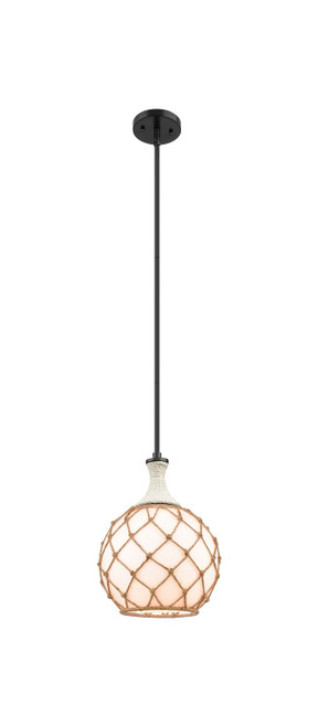 Innovations - 415-1SR-BK-G121-10RB - One Light Mini Pendant - Ballston - Matte Black