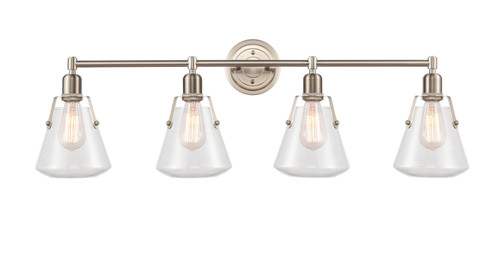 Innovations - 422-4W-SN-7Cl-LED - Four Light Bath Vanity - Satin Nickel