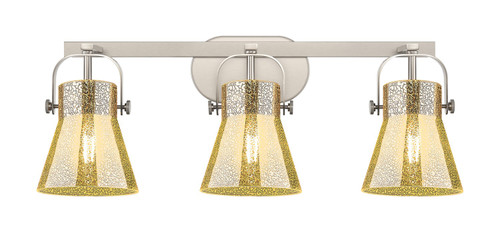 Innovations - 423-3W-SN-G411-6ME - Three Light Bath Vanity - Downtown Urban - Satin Nickel