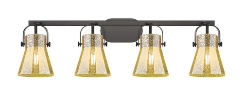Innovations - 423-4W-BK-G411-6ME - Four Light Bath Vanity - Downtown Urban - Matte Black