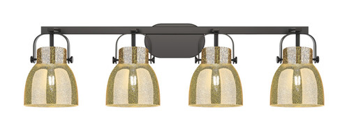 Innovations - 423-4W-BK-G412-6ME - Four Light Bath Vanity - Downtown Urban - Matte Black