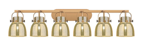 Innovations - 423-6W-BB-G412-6ME - Six Light Bath Vanity - Downtown Urban - Brushed Brass