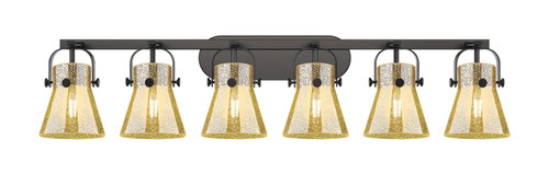 Innovations - 423-6W-BK-G411-6ME - Six Light Bath Vanity - Downtown Urban - Matte Black