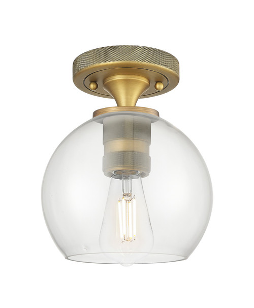 Innovations - 434-1F-BB-G122-6 - One Light Flush Mount - Downtown Urban - Brushed Brass