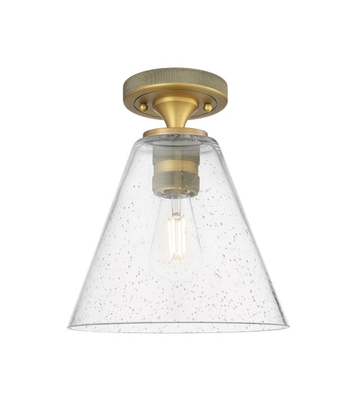 Innovations - 434-1F-BB-GBC-84 - One Light Flush Mount - Downtown Urban - Brushed Brass